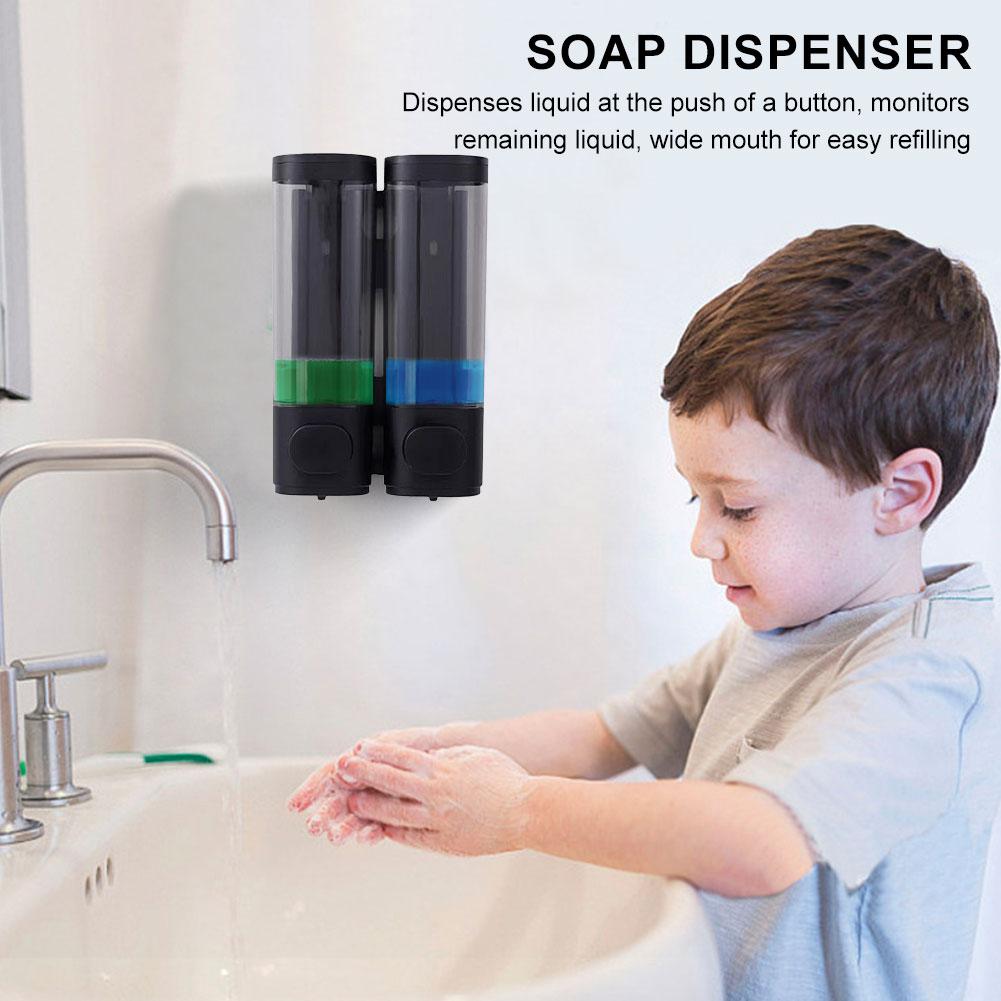 Liquid Soap Dispenser Wall- Mounted Manual Liquid Dispenser Refillable Soap Dispenser for Kitchen Bathroom Washroom Accessories