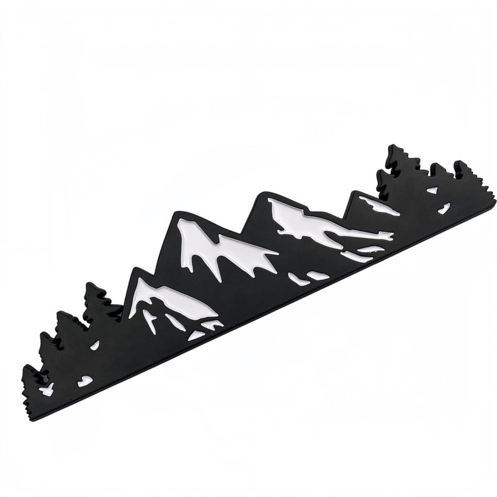 7 Inch Sneeuwberg Boom Embleem, Kofferbak Achterklep Bergen Grafische Badge Sticker past voor Auto Vrachtwagen Racen SUV Pick-up