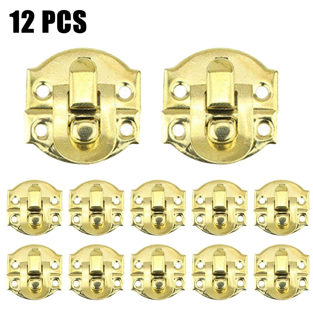 5/12set Jewelry Box Hasp Clasp Suitcase Wood Chest Cabinet Decorative Lock Latch Vintage Case Buckle Lock Decorative Hardware