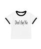 Deomopeuhauseu Don'T Say No Ringer Short Sleeve T-Shirt White