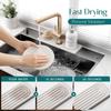 Faucet Mat for Kitchen Sink  Long Diatomite Fast Drying Stone Sink Tray, Super Absorbent, Faucet Splash Guard for Bathroom Counter