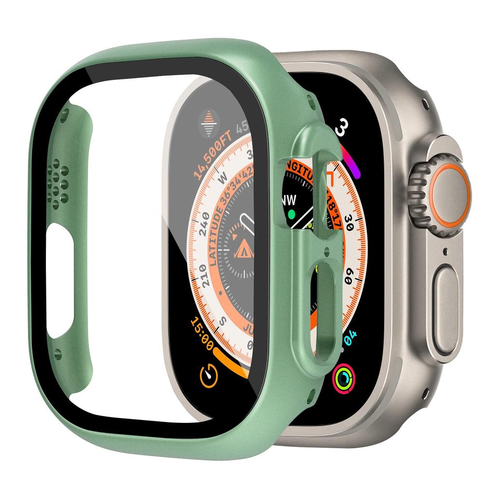 Glass+case For Apple Watch Ultra 2 3 49mm smartwatch PC Bumper+Screen Protector Tempered Cover iwatch series band Accessories