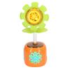 Kids Electric Bubble Blowing Machine Sunflower Shape Colorful Light Music Bubble Maker Toy