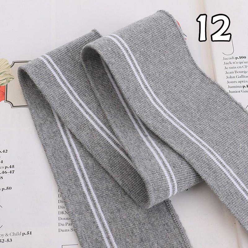 90x6cm Elastic Knitted Fabric DIY Rib Neckline Cuff Hem Knitted Fabric Sewing Baseball Uniform Jacket Clothing Supplies