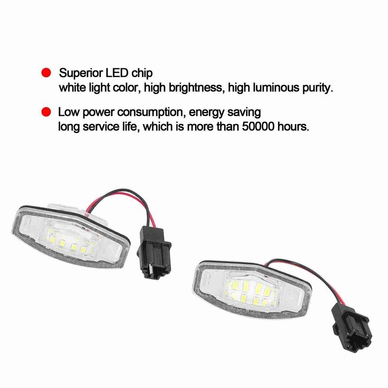 Paar LED-Kennzeichenleuchten Weißes Licht 34100S0A013 Passend für Honda Civic/Pilot/Accord/Odyssey
