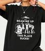 Beam Me Up This Place Sucks T-Shirt • Funny Retro Alien Abduction Tee