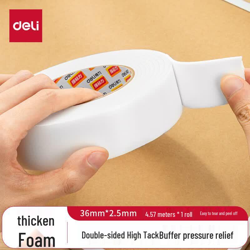 Deli High-Viscosity EVA Foam Double-Sided Tape белый
