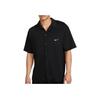 Nike Solid Color Logo Polo Collar Short Sleeve Casual Shirt Men Tops Black FB6985-010