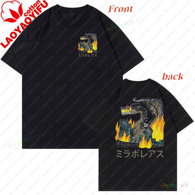 Double Side Print Unisex Shirt Monster Hunter Wilds Tshirt Gaming Fan Art Unisex Clothing Popular Hot Sale Video Gamer T Shirts