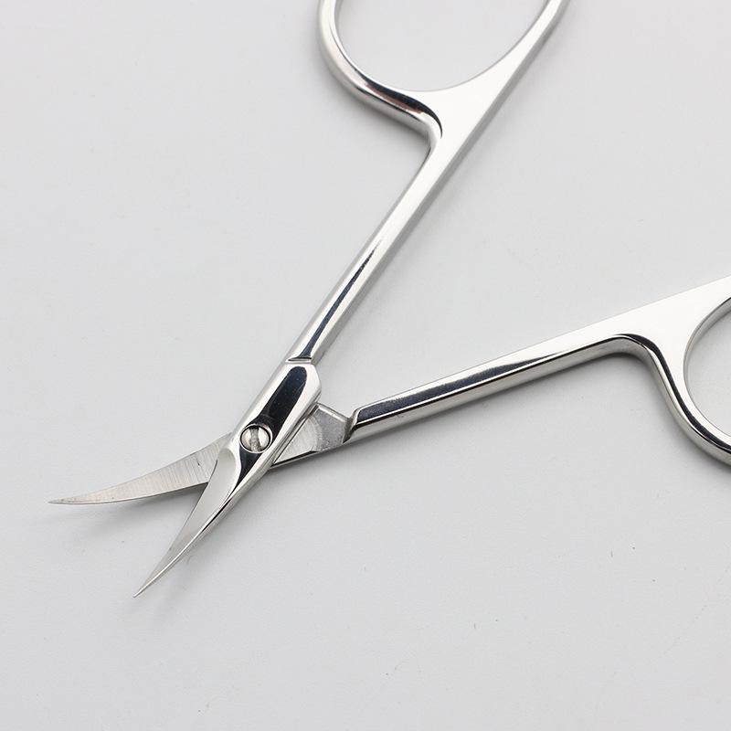 Russian-Style Cuticle Nippers: Stainless Steel, Small Curved, 45-Degree Sharpened Edge for Professional Nail Art and Dead Skin Removal.
