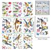 9 Sheets Spring Summer Cartoon Butterfly Tulip Floral Party Decorations Window Static Stickers DIY Glass Clings Backdrops Decals