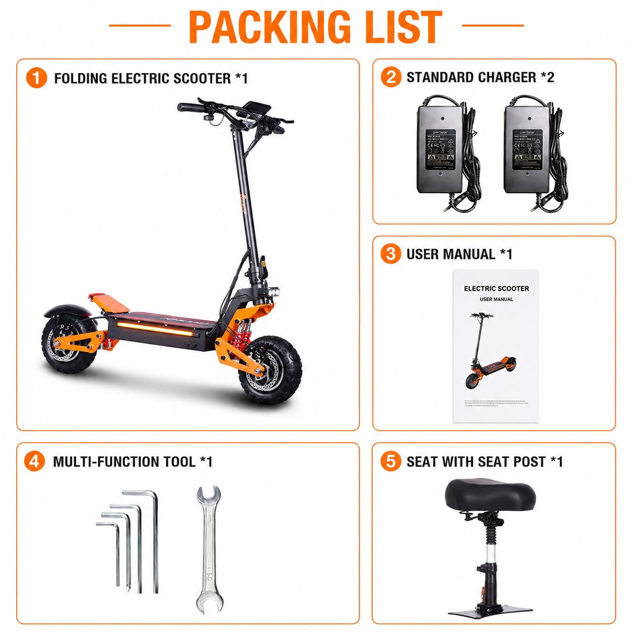 X5 Dual Motor Electric Scooter 52V