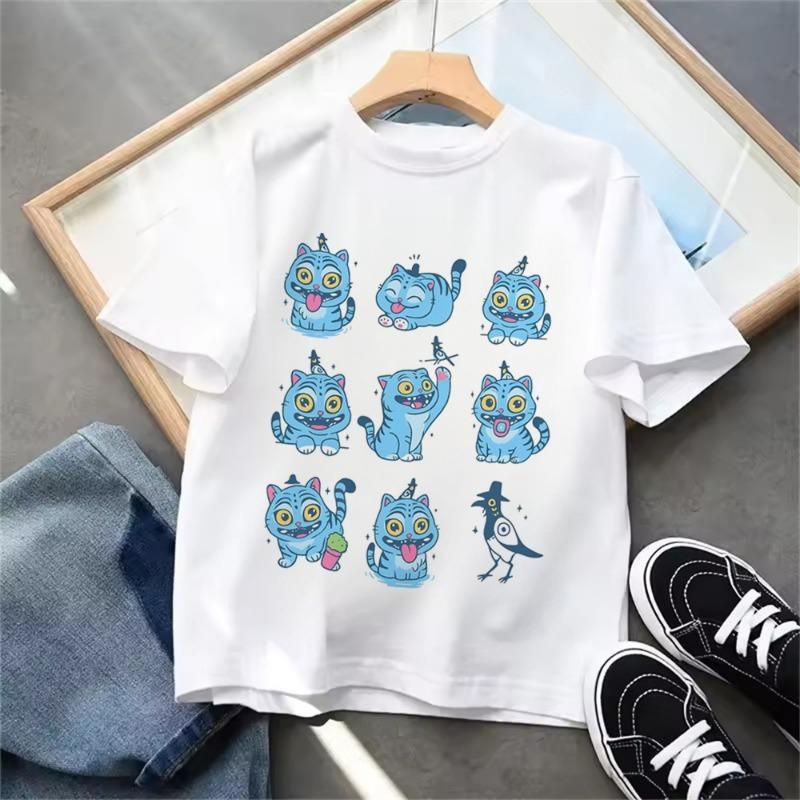 Kids T-shirt KPop Demon Hunters 2025 Movie Crew Neck Cartoon Girls Boys Tee Casual Baby Print Fashion Casual Girl Clothes