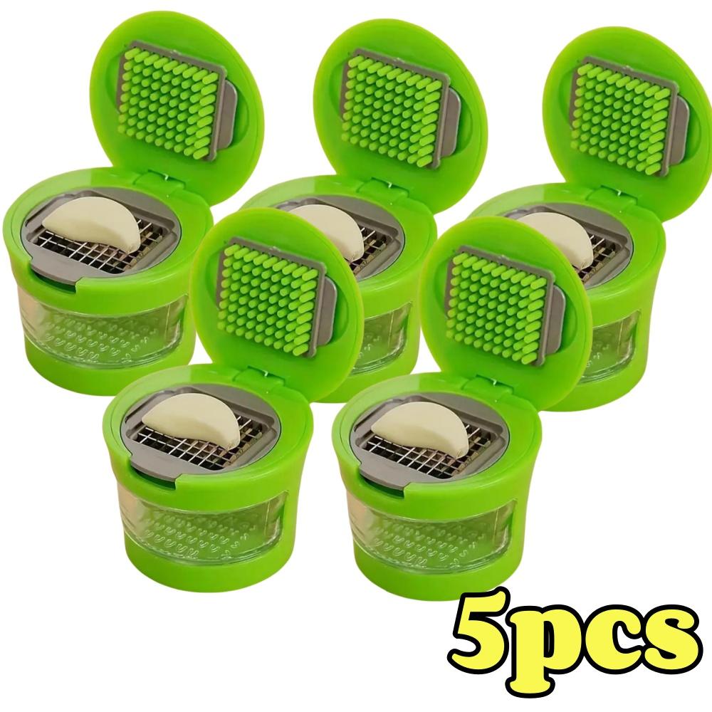 Multi-functional Stainless Steel Garlic Press Easy Manual Portable Vegetable Cutter Kitchen Gadget Tool For Home Cooking BBQ