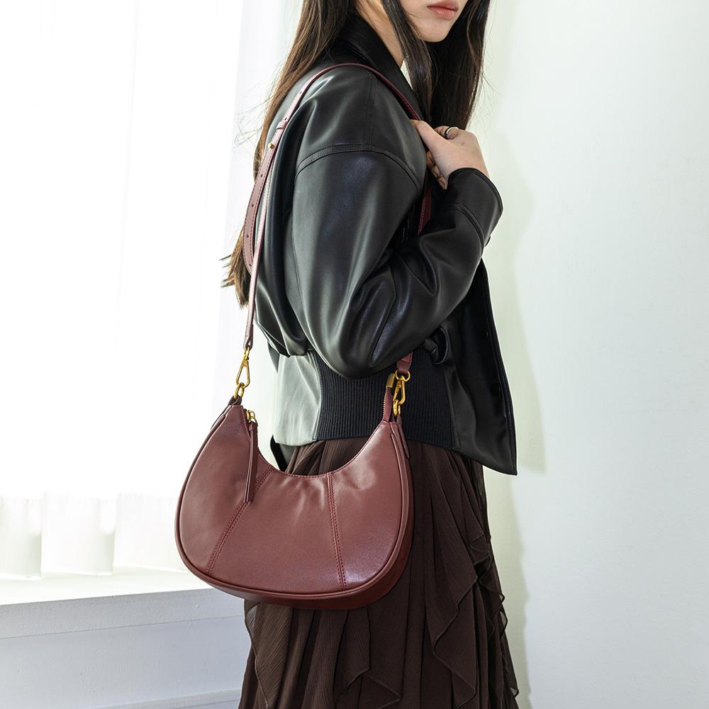 Langson Ls_Half-Moon Shoulder Bag_3Color
