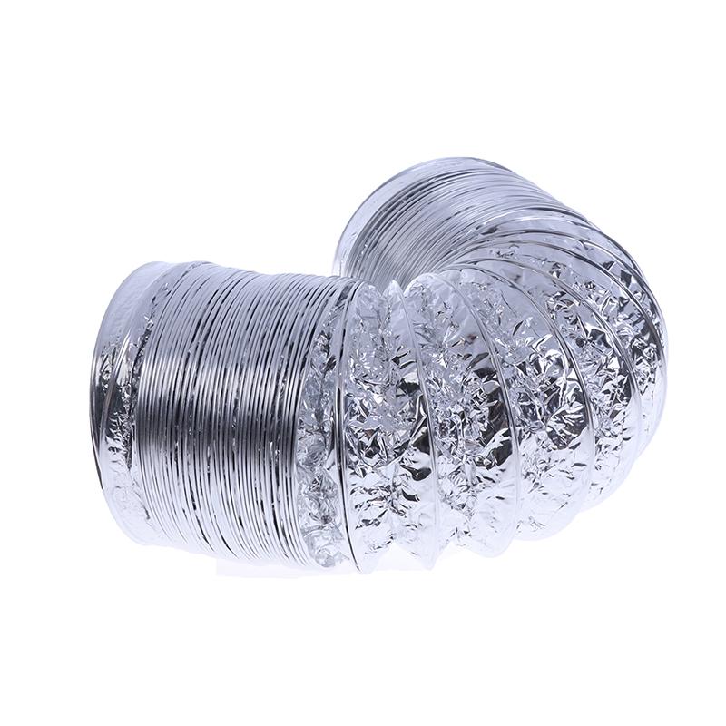 4Inch Ventilator Pipe Aluminum Tube Air Ventilation Hose Flexible Exhaust Duct2M