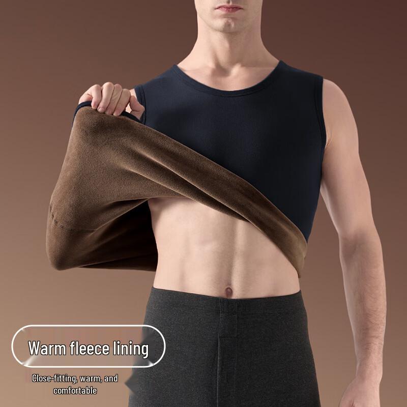 Langsha Men's Thickened Thermal Fleece Vest