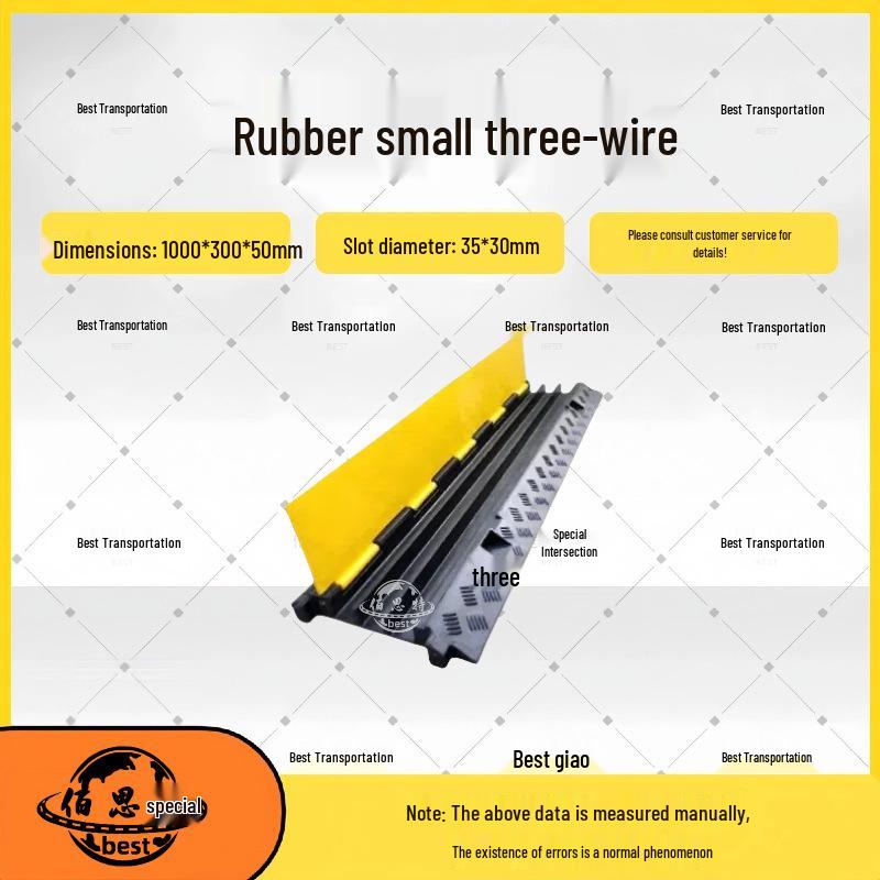 Durable Road Crossing Cable Protector: Anti-Crush Rubber Trunking Cover for Floor Protection