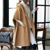 European Station Loose Bat Sleeve Cape Woolen Coat