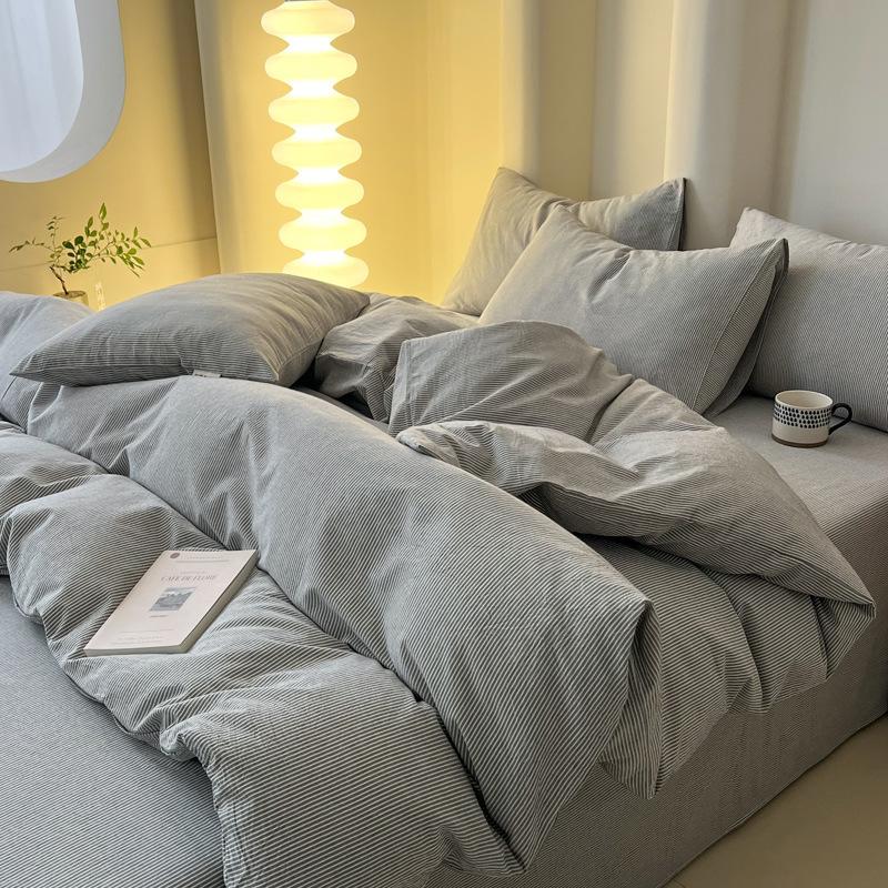 Cotton Bed Sheet Quilt Cover Bedroom Bunk Bed Pure Cotton Quilt Cover Bed Sheet Bedding Set Simple Style