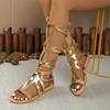 2025 Summer New Large Size Women's Flat Sandals Wear Large Size Sandals Women's Rear Zipper