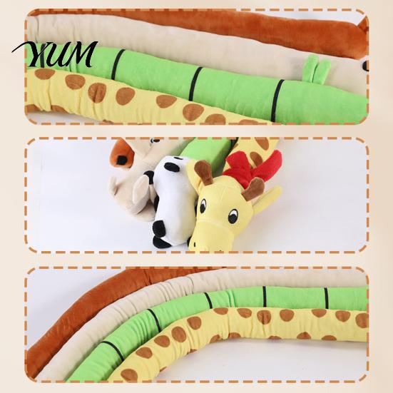 Durable Squeaky Dog Toys Plush Toy, Long Strip Stuffed Animal Chew Soft Pet Interactive Tug-of-War Toy for Small To Medium Dogs Biting Shaking Shaped