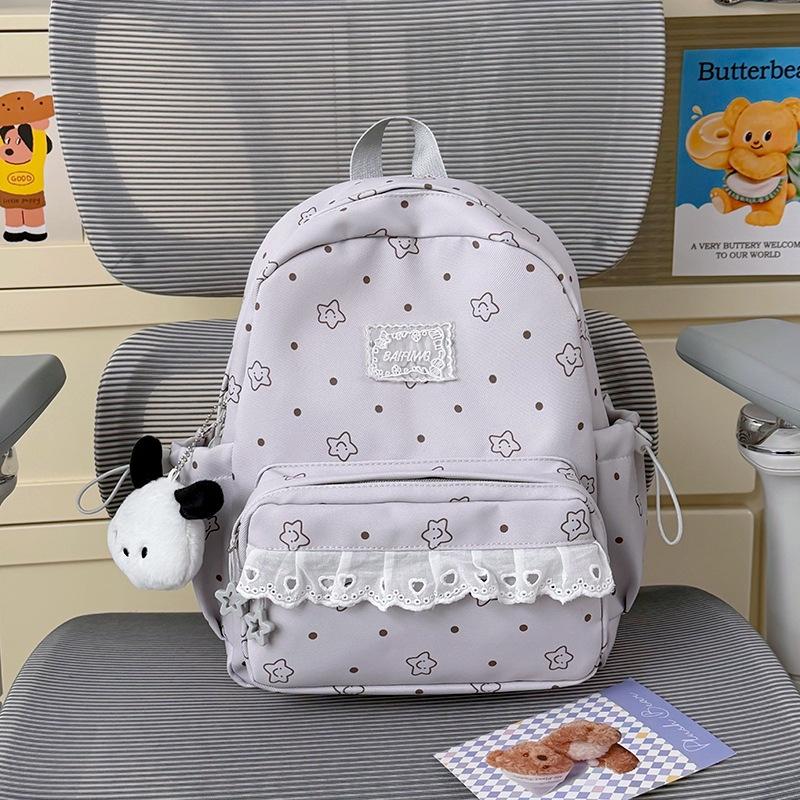 Schoolbag College Style Fresh School Bag Girls Travel Korean Backpack Ins Niche High Value Junior High School Backpack