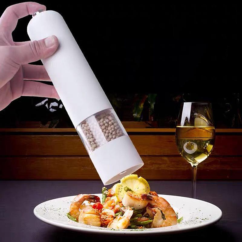 1Pcs Electric Automatic Mill Pepper And Salt Grinder With Led Light Adjustable Coarseness Spice Grinder Kitchen Cooking Tool