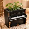 Dekorativer Klavier-Blumentopf Goldrand Sukkulenten-Topf Miniatur-Kunst Klavier-Ornament Zimmerpflanzen-Aussteller