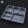 Hehe De Disposable 6-Compartment Rectangular Meal Box