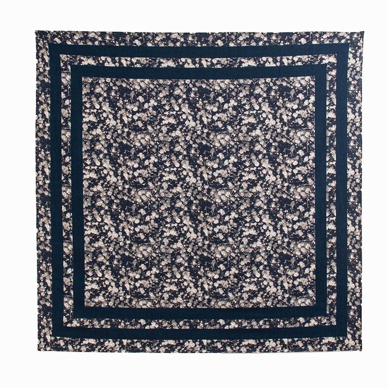2026 Silk Wool Scarf Double-sided Floral Print Neck Warmer Fashion Shawl