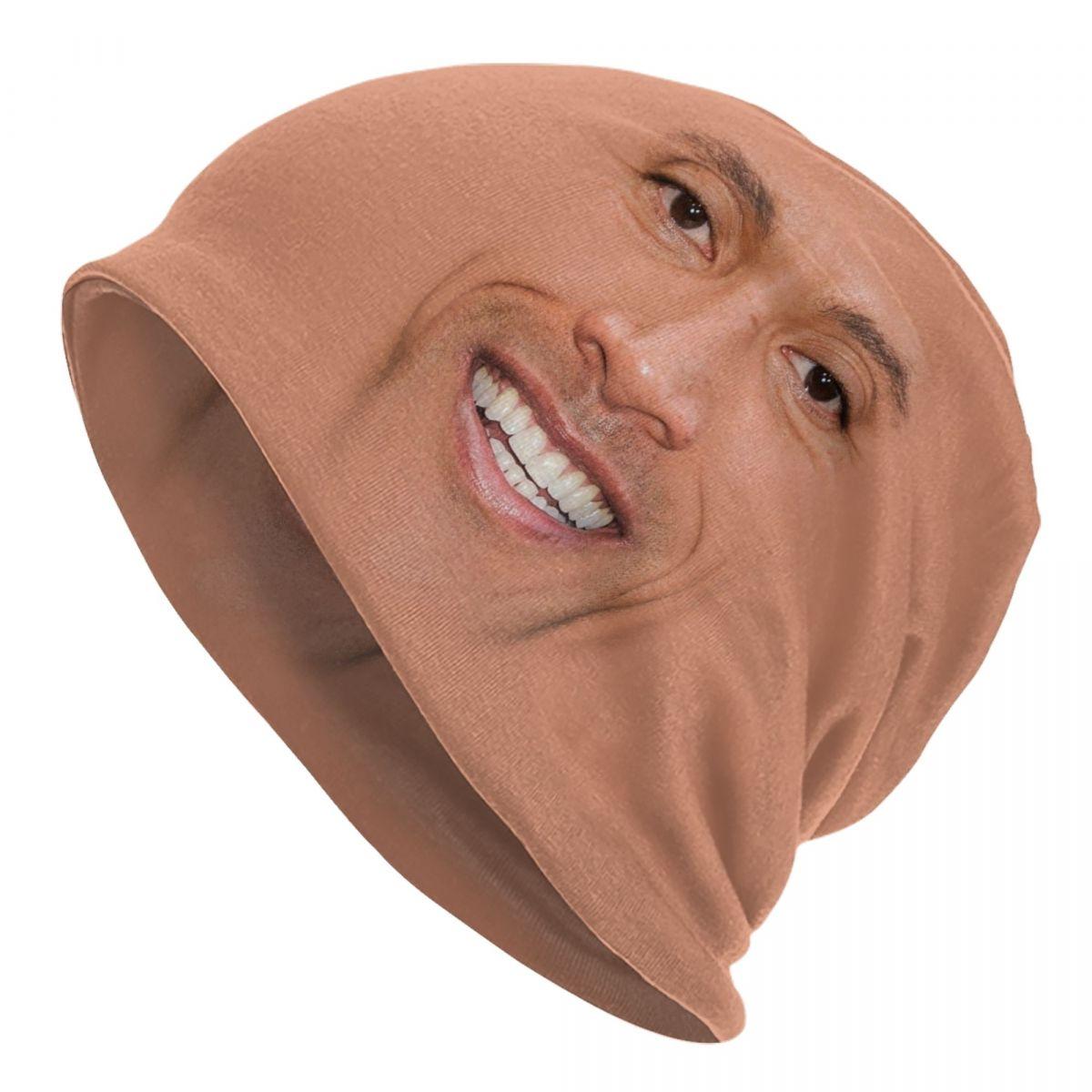 

Custom The Rock Face Dwayne Bonnet Hat Knit Hats Hip Hop Unisex Adult American Actor Johnson Warm Winter Skullies Beanies Caps Beanies Hat