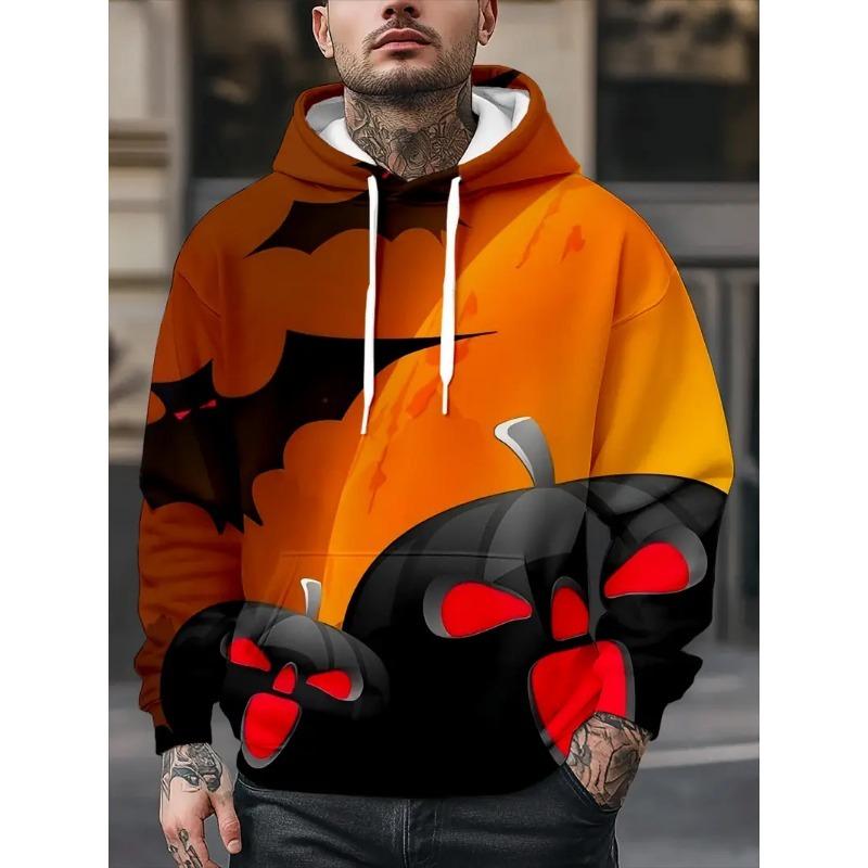 Spring And Autumn Fashion Men's Hoodie Holiday Party Role-playing Pumpkin 3D Print Hoodies Casual Boy Sweatshirt Women's Oversized Top Clothing