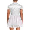 Herre Sissy Maid Kjole Kapper Kant Puffermer Sløyfedetalj Glitrende Puffete Kjole Låsbar Crossdressing Kostyme