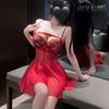 Yiyue erotic underwear steel ring gathers lace seduction nightgown flirting erotic short skirt perspective uniform pajamas 1119