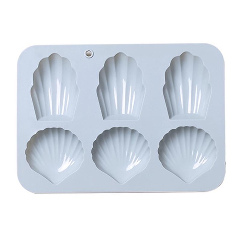 

6-гнездовая силиконовая форма в форме мадлен для фондантов, шоколада, муссов, форма для торта, для выпечки, для украшения, товары для DIY синий