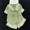 Solid Color Ice Silk Pajamas Women'S Summer Thin Foreign Style High-Value Short-Sleeved Loungewear Two-Piece Set Can Be Worn Outside