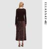 ELLASSAY Women's Merino Wool Side Twist Knit Sweater