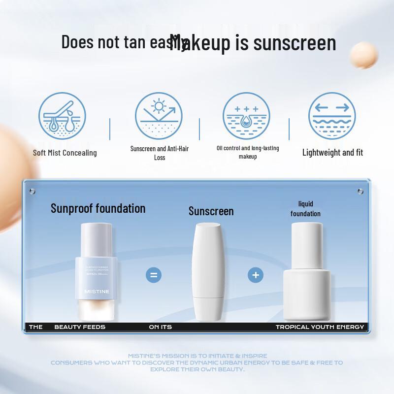Mistine SPF50+ Long-Lasting Sunscreen Foundation