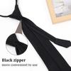 Clip On Uniform Black Tie Unisex Lazy Neck Ties New Suit Zipper Neckties  Women