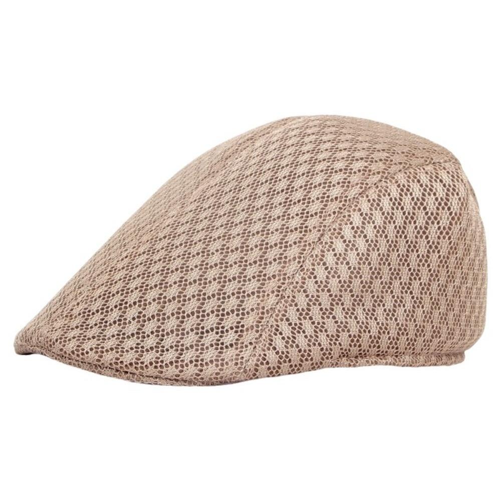 

Korean Style Mesh Beret Hollow Sun Hat Breathable Children Forward Cap Boy хаки