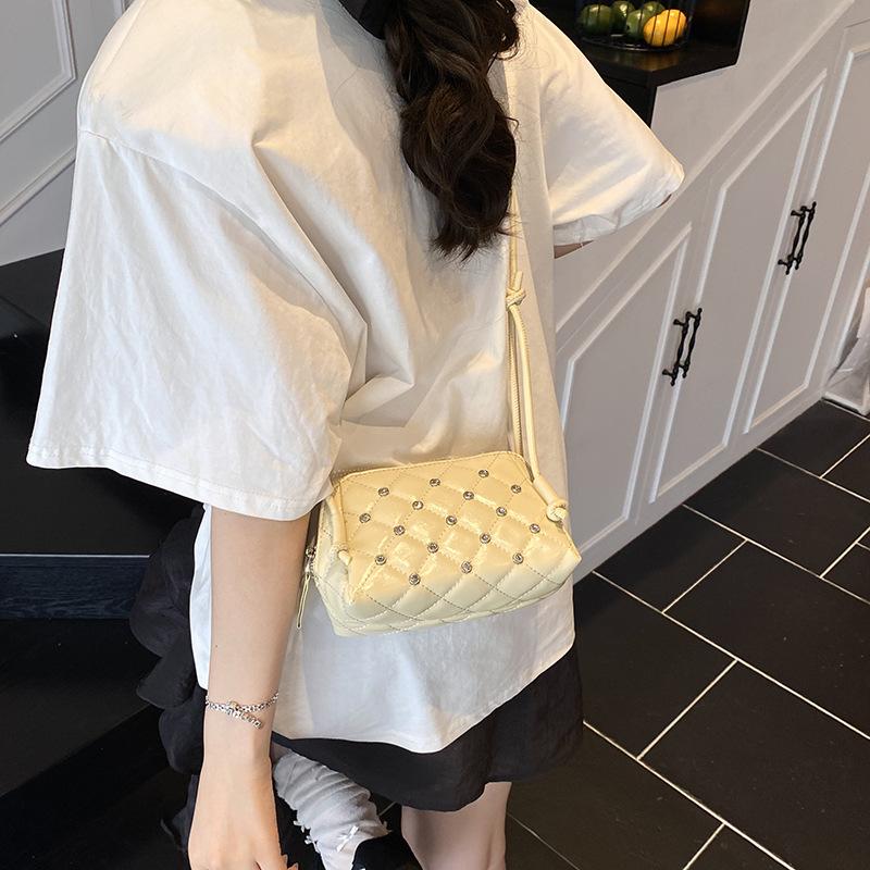 Premium diamond-encrusted shell bag women's 2025 new summer shoulder messenger bag trendy fashion casual small bag