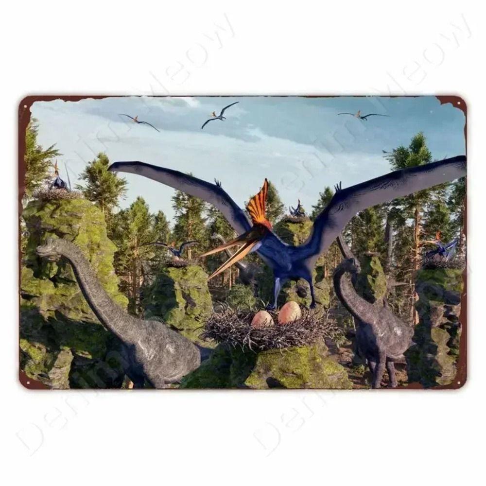 Dinosaur Retro Metal Tin Sign Wall Decor 20x30cm