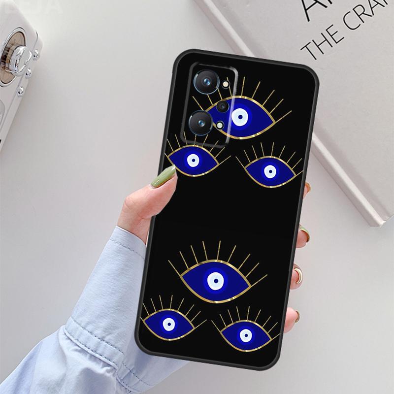 Coque Evil Eye pour Realme 14 12 10 11 13 Pro Plus GT 6 6T 5 GT7 Pro C61 C55 C51 C21Y C25S C67 C75 C53