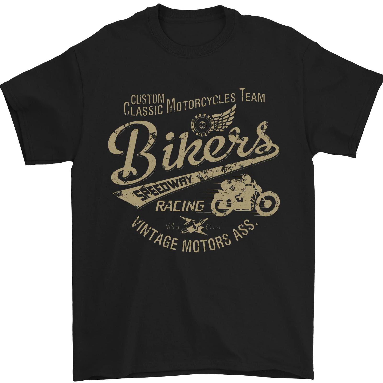 Bikers Speedway Racing Mens T-Shirt 100% Cotton 3XL