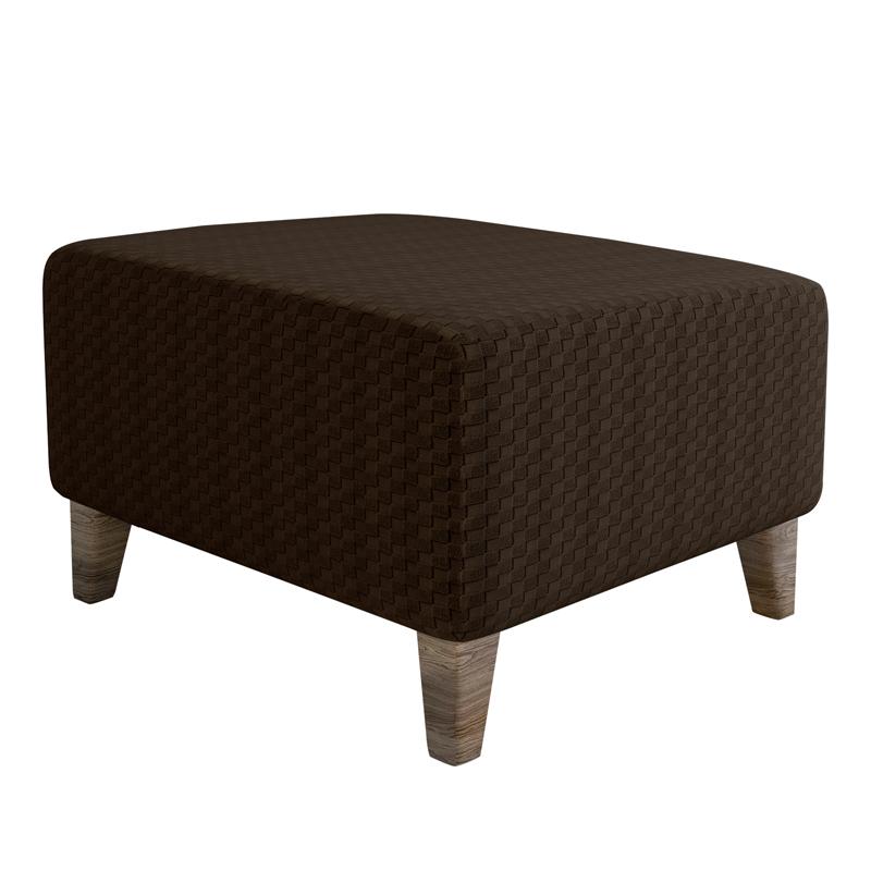 Square Elastic Ottoman Stool Cover Slipcover Jacquard Footstool Sofa Slipcover Furniture Protector Covers Footrest Chair Covers
