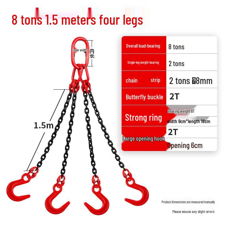 G80 Manganese Steel Double Hook Sling Chain for Lifting and Hoisting