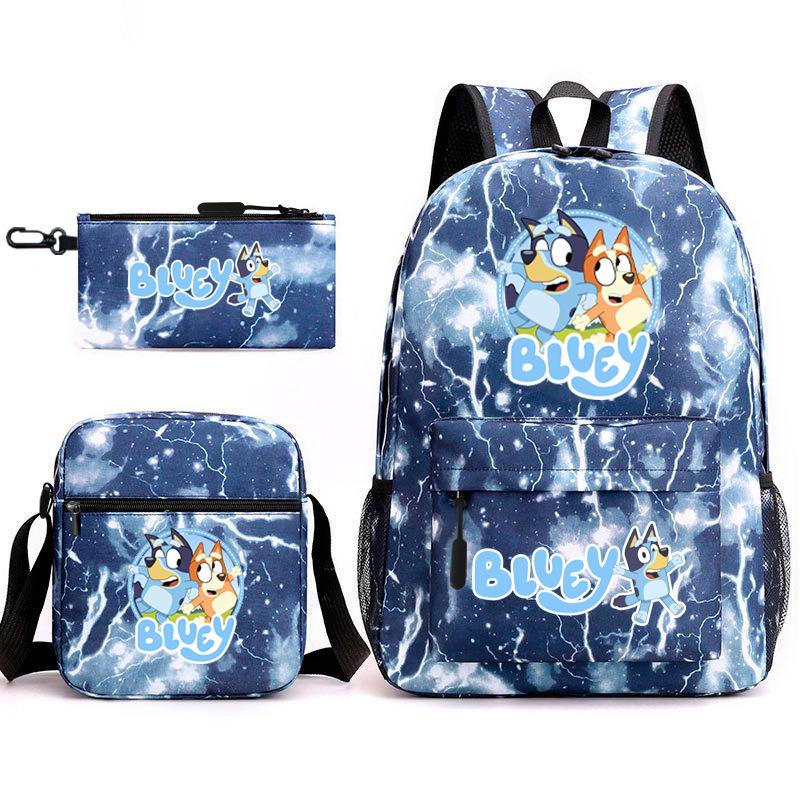New Product, Bruwangwang Student Schoolbag, Fashionable and Popular, Backpack, Shoulder Bag, Pencil Bag, Three-piece Set.