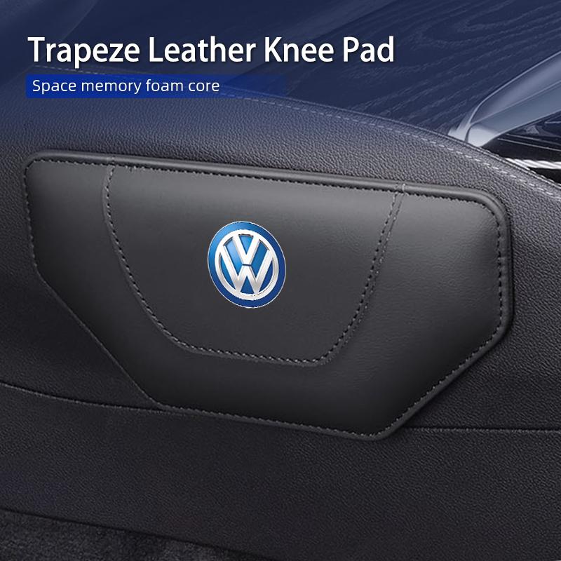 Car Leather Knee Pad Inside Knee Cushion Comfortable For Volkswagen VW Scirocco Jetta Beetle Golf Passat Polo Tiguan Sharan