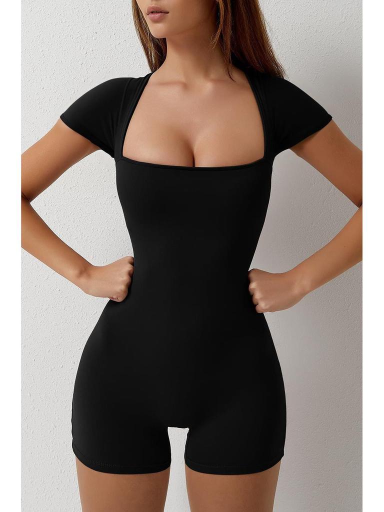 European & American Backless Crisscross Yoga Jumpsuit: Sexy Curvy Fit, Solid Color